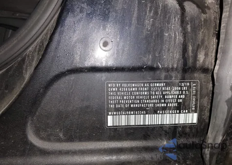 2011 Volkswagen Gti 4-Door z USA, uszkodzony, nr VIN WVWGD7AJ9BW163345